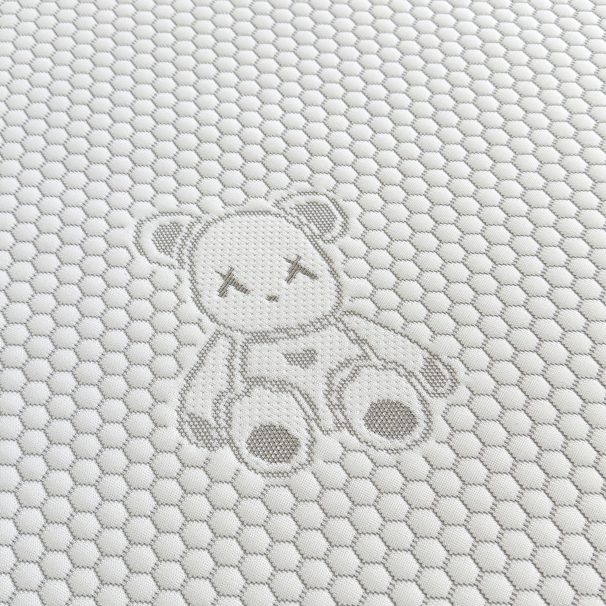 91家纺网 家纺一手货源 找家纺 家品罗兰 2026新款夏季A类冰豆豆凉席冰丝凉席家用双人冰丝席床单可机洗水洗单人学生宿舍夏天空调席三件套学生床 抱抱熊-灰