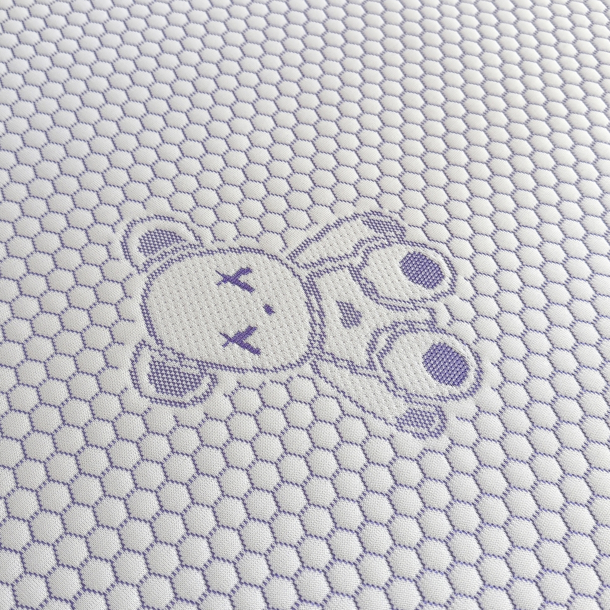 91家纺网 家纺一手货源 找家纺 家品罗兰 2026新款夏季A类冰豆豆凉席冰丝凉席家用双人冰丝席床单可机洗水洗单人学生宿舍夏天空调席三件套学生床 抱抱熊-紫