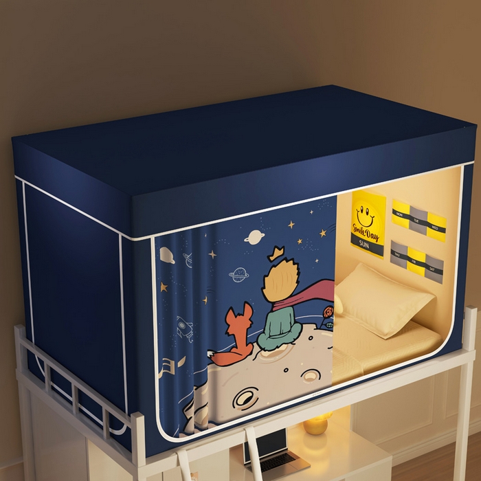 91家纺网 家纺一手货源 找家纺 宅部落 2026新款宅部落学生床帘宿舍上下铺印花无涂层强遮光学生蚊帐 望星空