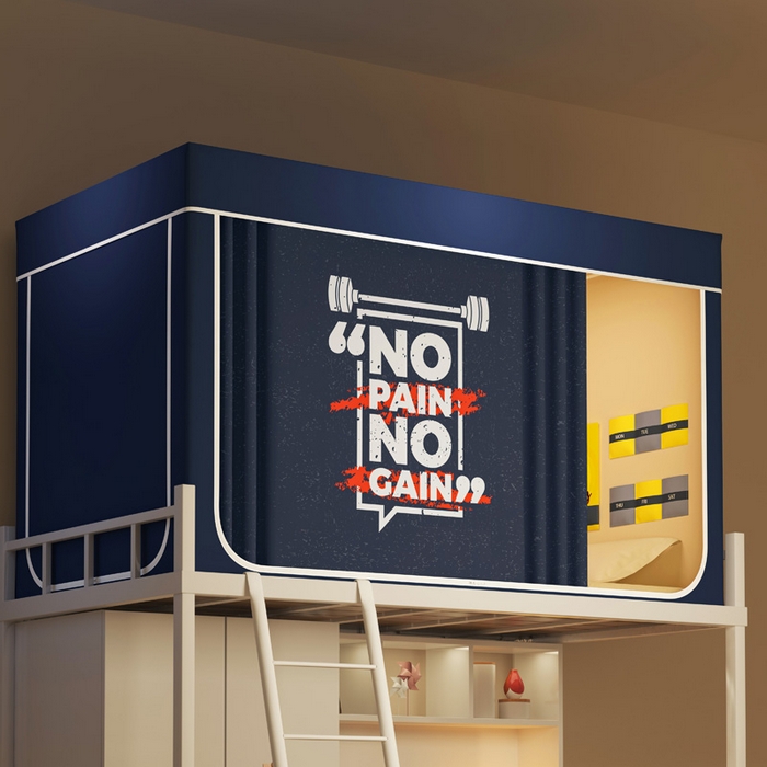 91家纺网 家纺一手货源 找家纺 宅部落 2026新款宅部落学生床帘宿舍上下铺印花无涂层强遮光学生蚊帐 勇气