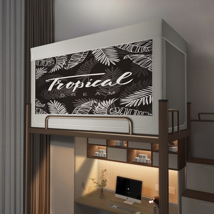 宅部落 2026新款宅部落学生床帘宿舍上下铺印花无涂层强遮光学生蚊帐 夜之梦