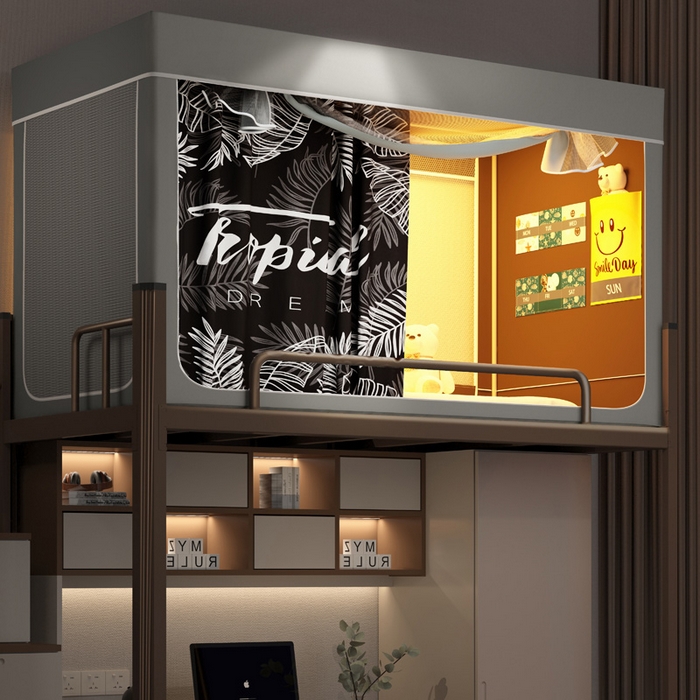 91家纺网 家纺一手货源 找家纺 宅部落 2026新款宅部落学生床帘宿舍上下铺印花无涂层强遮光学生蚊帐 夜之梦