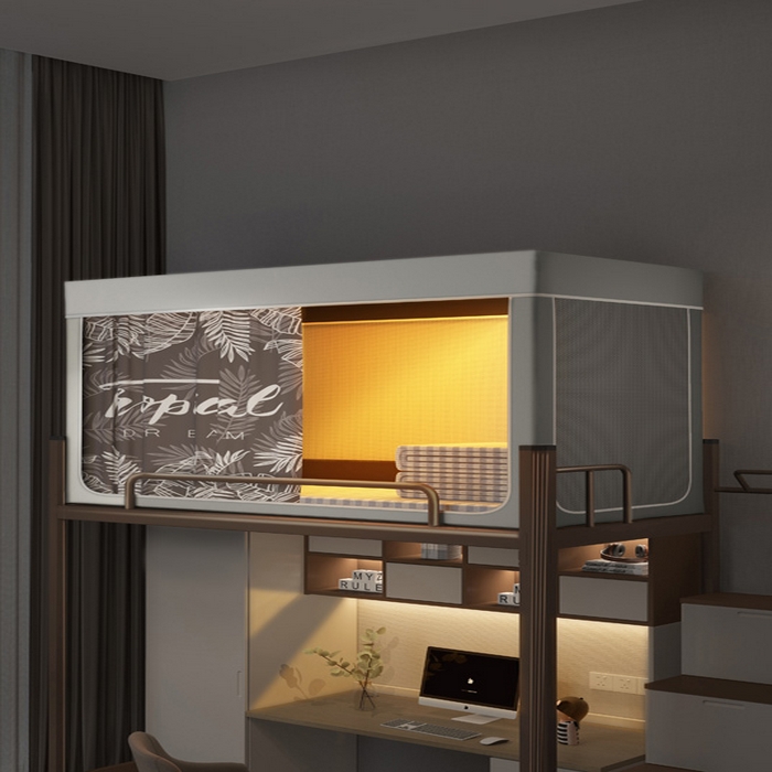 91家纺网 家纺一手货源 找家纺 宅部落 2026新款宅部落学生床帘宿舍上下铺印花无涂层强遮光学生蚊帐 夜之梦