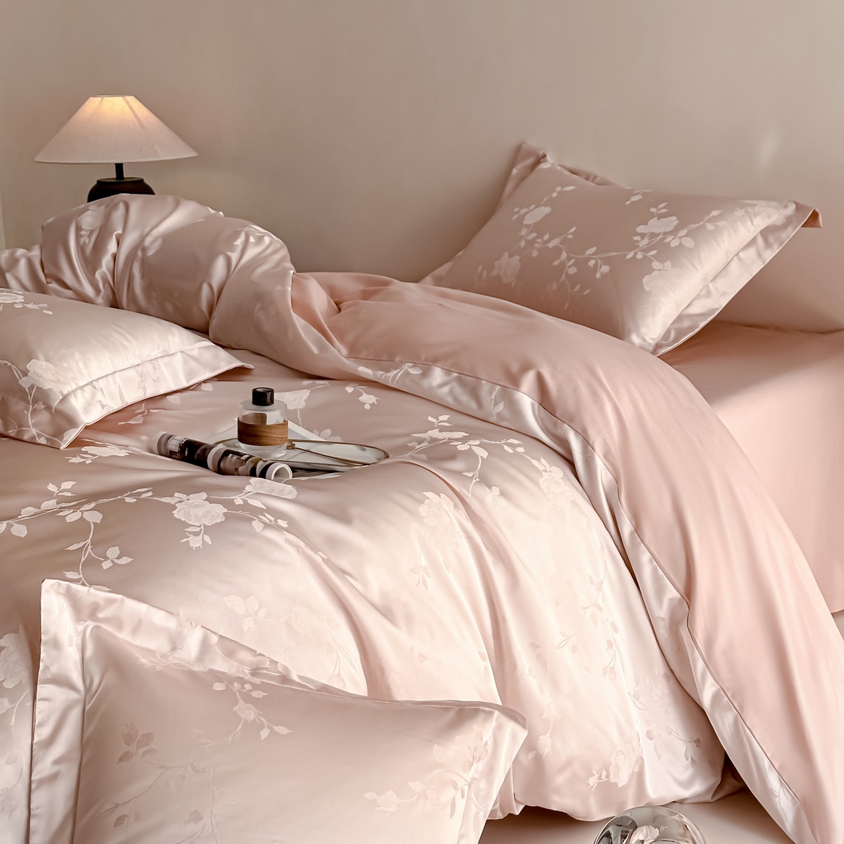 91家纺网 家纺一手货源 找家纺 （总）慕晨 2026新款全棉纯棉文艺质感高级提花高精密四件套高端纯棉4件套直播热款