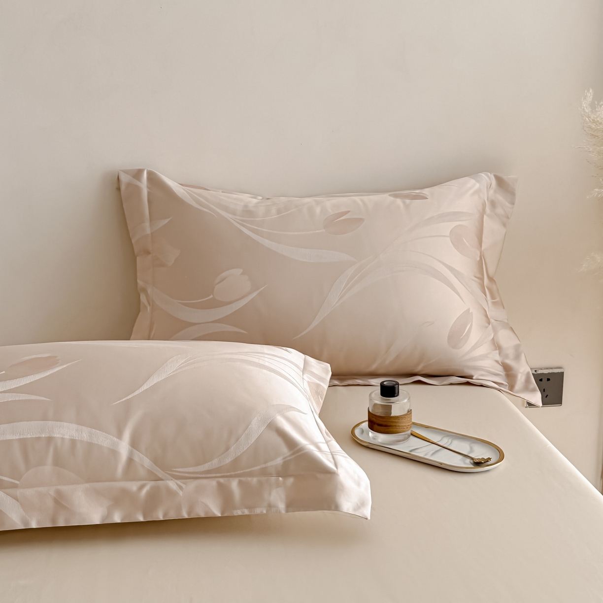 91家纺网 家纺一手货源 找家纺 慕晨 2026新款全棉纯棉文艺质感高级提花高精密四件套高端纯棉4件套直播热款 简娅