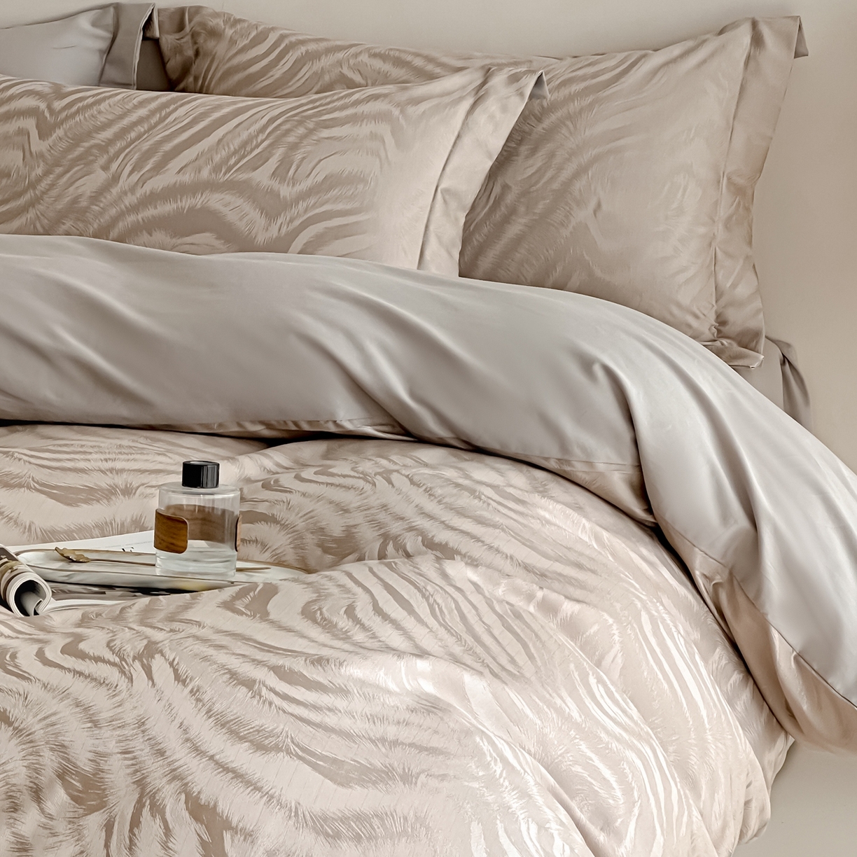 91家纺网 家纺一手货源 找家纺 慕晨 2026新款全棉纯棉文艺质感高级提花高精密四件套高端纯棉4件套直播热款 班杰瑞