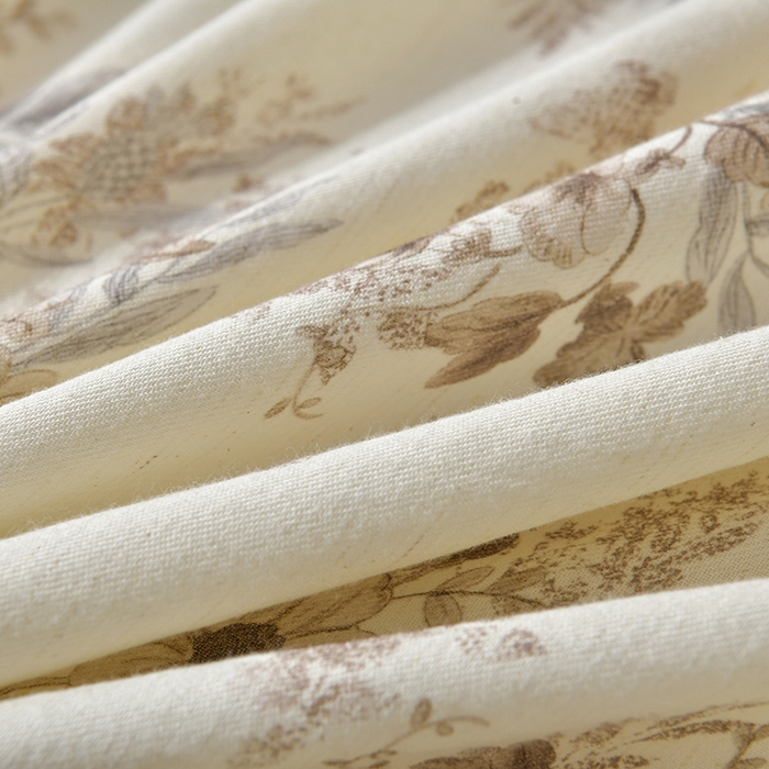 91家纺网 家纺一手货源 找家纺 绘萱家居 2026新款纯棉+麻棉麻全棉印花四件套 花影眠