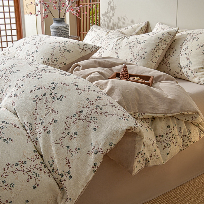 91家纺网 家纺一手货源 找家纺 （总）绘萱家居 2026新款纯棉+麻棉麻全棉印花四件套