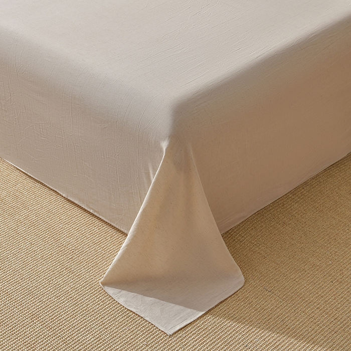 91家纺网 家纺一手货源 找家纺 绘萱家居 2026新款纯棉+麻棉麻全棉印花四件套 花影眠