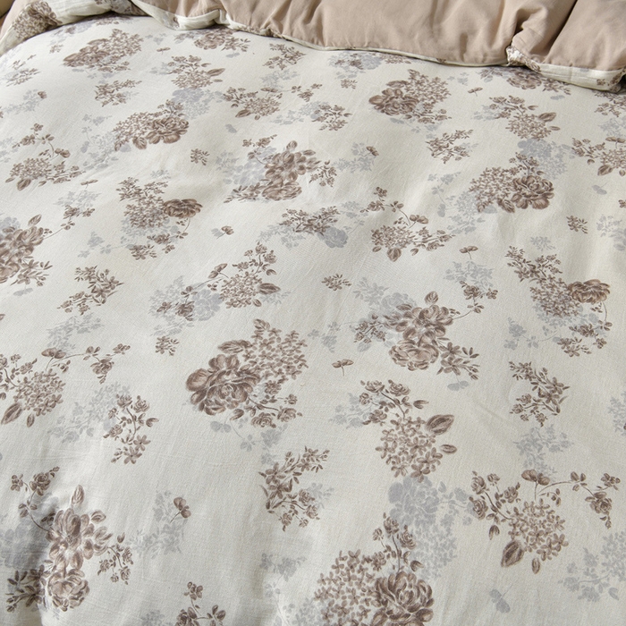 91家纺网 家纺一手货源 找家纺 绘萱家居 2026新款纯棉+麻棉麻全棉印花四件套 洛阳梦回