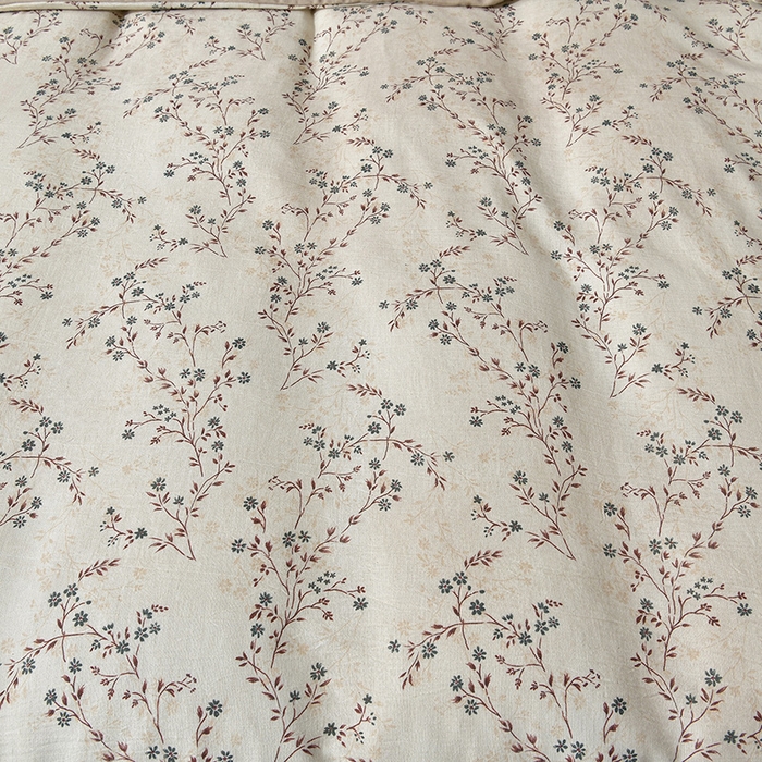 91家纺网 家纺一手货源 找家纺 绘萱家居 2026新款纯棉+麻棉麻全棉印花四件套 素枝春信