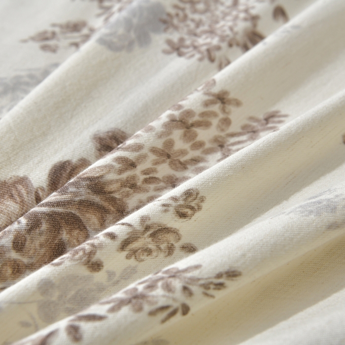 91家纺网 家纺一手货源 找家纺 绘萱家居 2026新款纯棉+麻棉麻全棉印花四件套 洛阳梦回