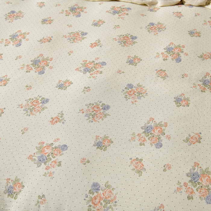 91家纺网 家纺一手货源 找家纺 绘萱家居 2026新款纯棉+麻棉麻全棉印花四件套 花季