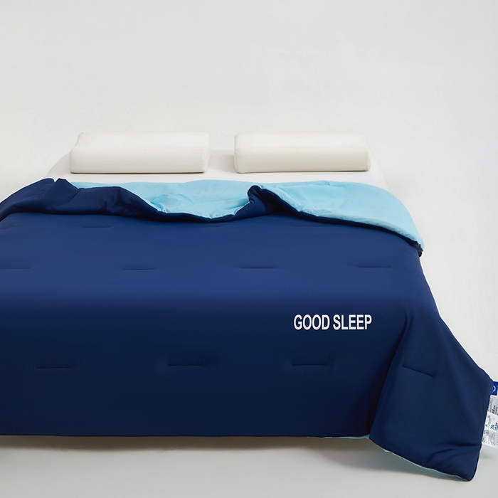 91家纺网 家纺一手货源 找家纺 优雅星家纺 2026新款凉感丝深睡眠夏被空调被夏凉被薄被子被芯某朵同款 深睡蓝