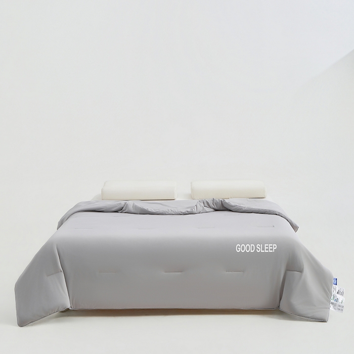 91家纺网 家纺一手货源 找家纺 优雅星家纺 2026新款凉感丝深睡眠夏被空调被夏凉被薄被子被芯某朵同款 灰色