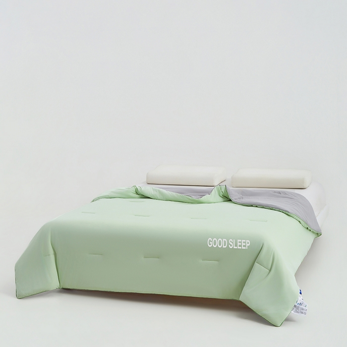 91家纺网 家纺一手货源 找家纺 优雅星家纺 2026新款凉感丝深睡眠夏被空调被夏凉被薄被子被芯某朵同款 苔原绿