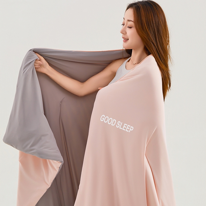 91家纺网 家纺一手货源 找家纺 优雅星家纺 2026新款凉感丝深睡眠夏被空调被夏凉被薄被子被芯某朵同款 柔云粉