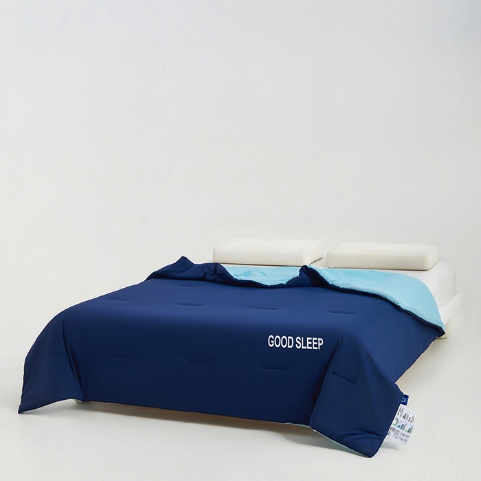 91家纺网 家纺一手货源 找家纺 优雅星家纺 2026新款凉感丝深睡眠夏被空调被夏凉被薄被子被芯某朵同款 深睡蓝