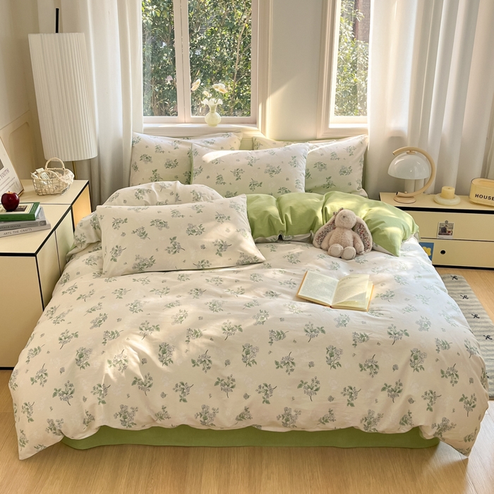 寐眠 2025新款A类全棉印花四件套 半夏