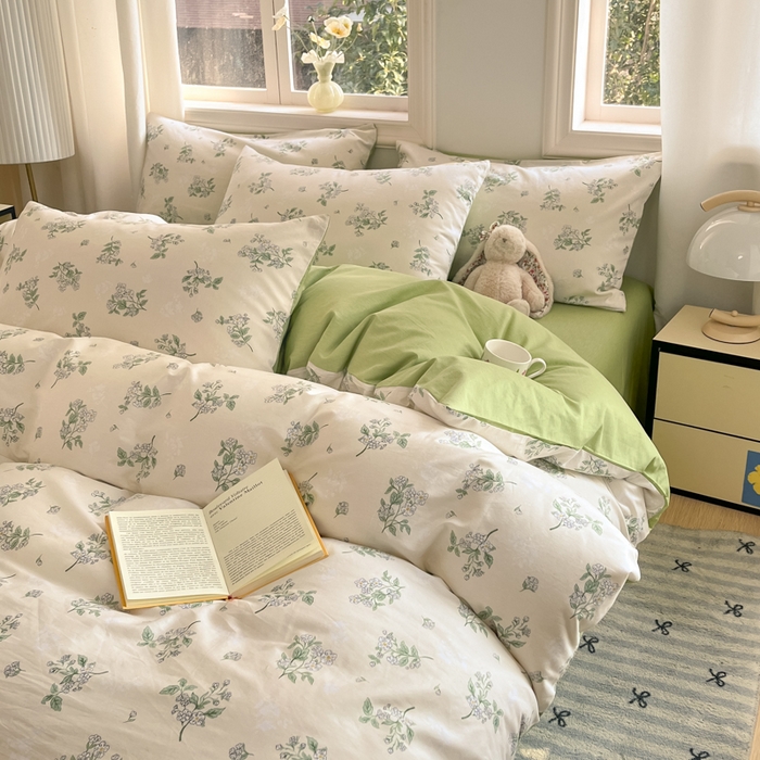 91家纺网 家纺一手货源 找家纺 寐眠 2025新款A类全棉印花四件套 半夏