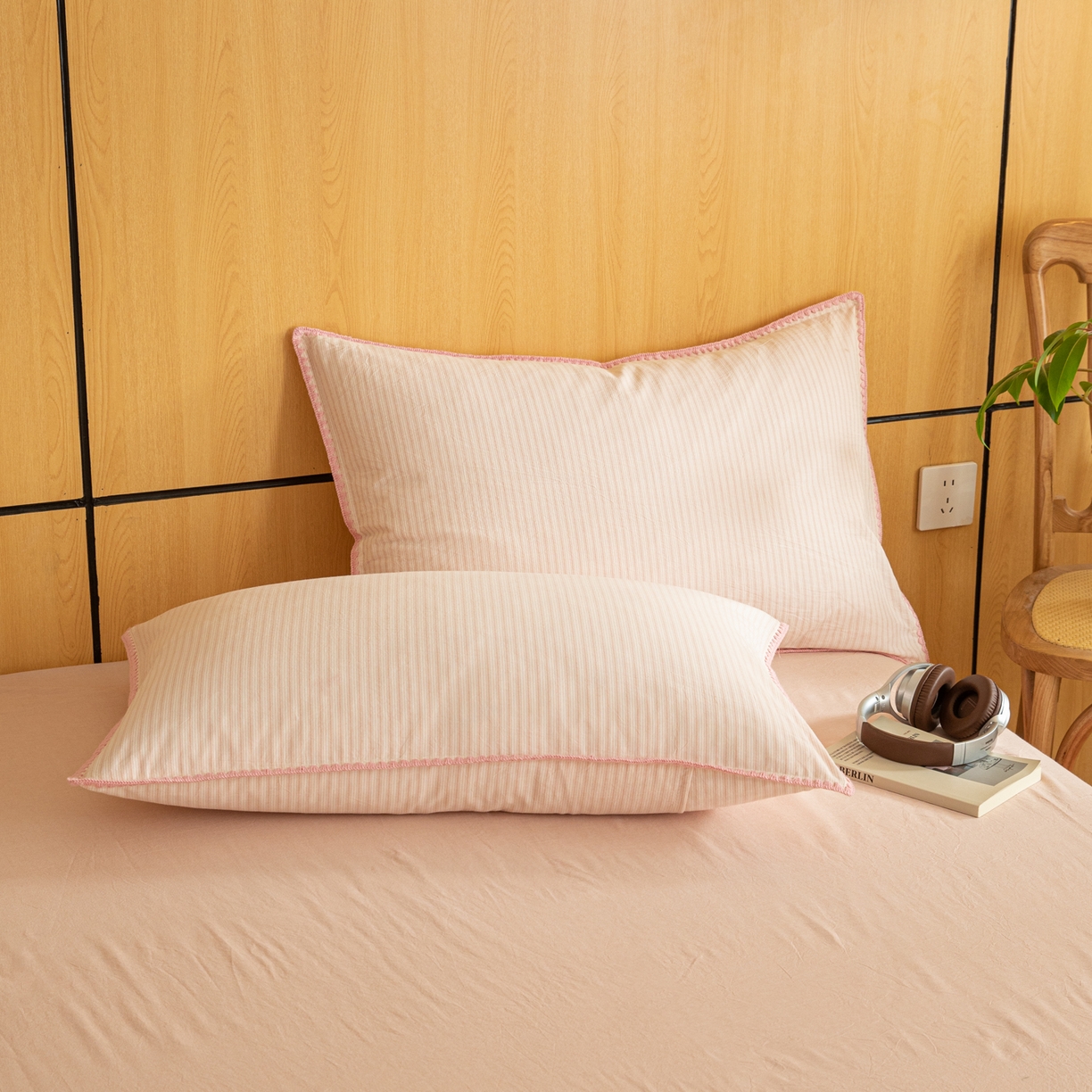 91家纺网 家纺一手货源 找家纺 丽美人家纺 2026新款全棉色织条纹夏被夏凉被空调被 条纹粉