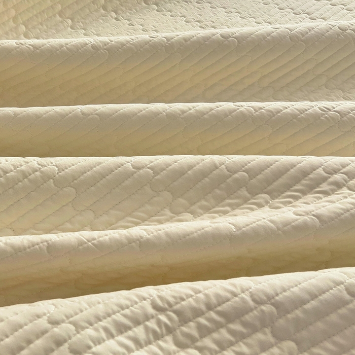 91家纺网 家纺一手货源 找家纺 畅畅家纺 2026春夏新款A类法式花边爱丽莎夏被四件套 爱丽莎-米白