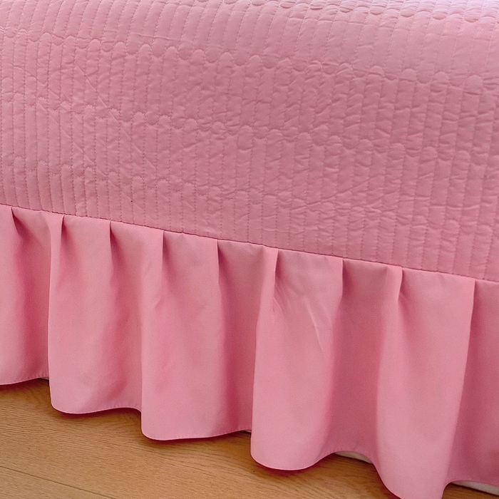 91家纺网 家纺一手货源 找家纺 畅畅家纺 2026春夏新款A类法式花边爱丽莎夏被四件套 爱丽莎-粉色