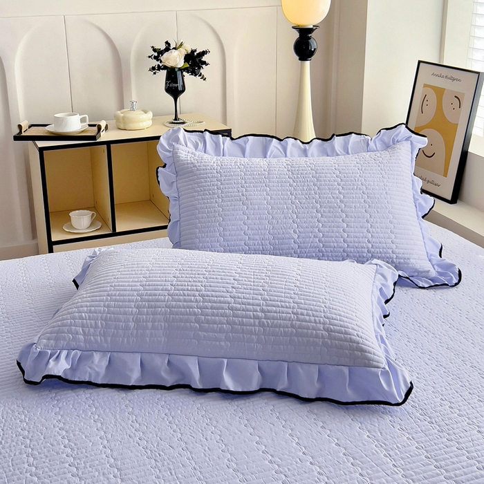 91家纺网 家纺一手货源 找家纺 畅畅家纺 2026春夏新款A类法式花边爱丽莎夏被四件套 爱丽莎-丁香紫