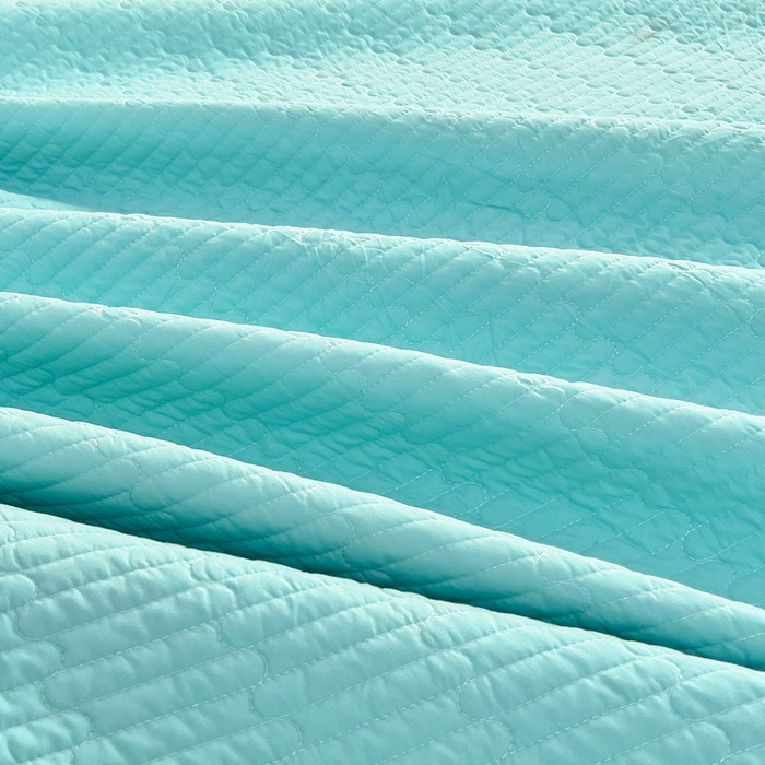 91家纺网 家纺一手货源 找家纺 畅畅家纺 2026春夏新款A类法式花边爱丽莎夏被四件套 爱丽莎-水绿