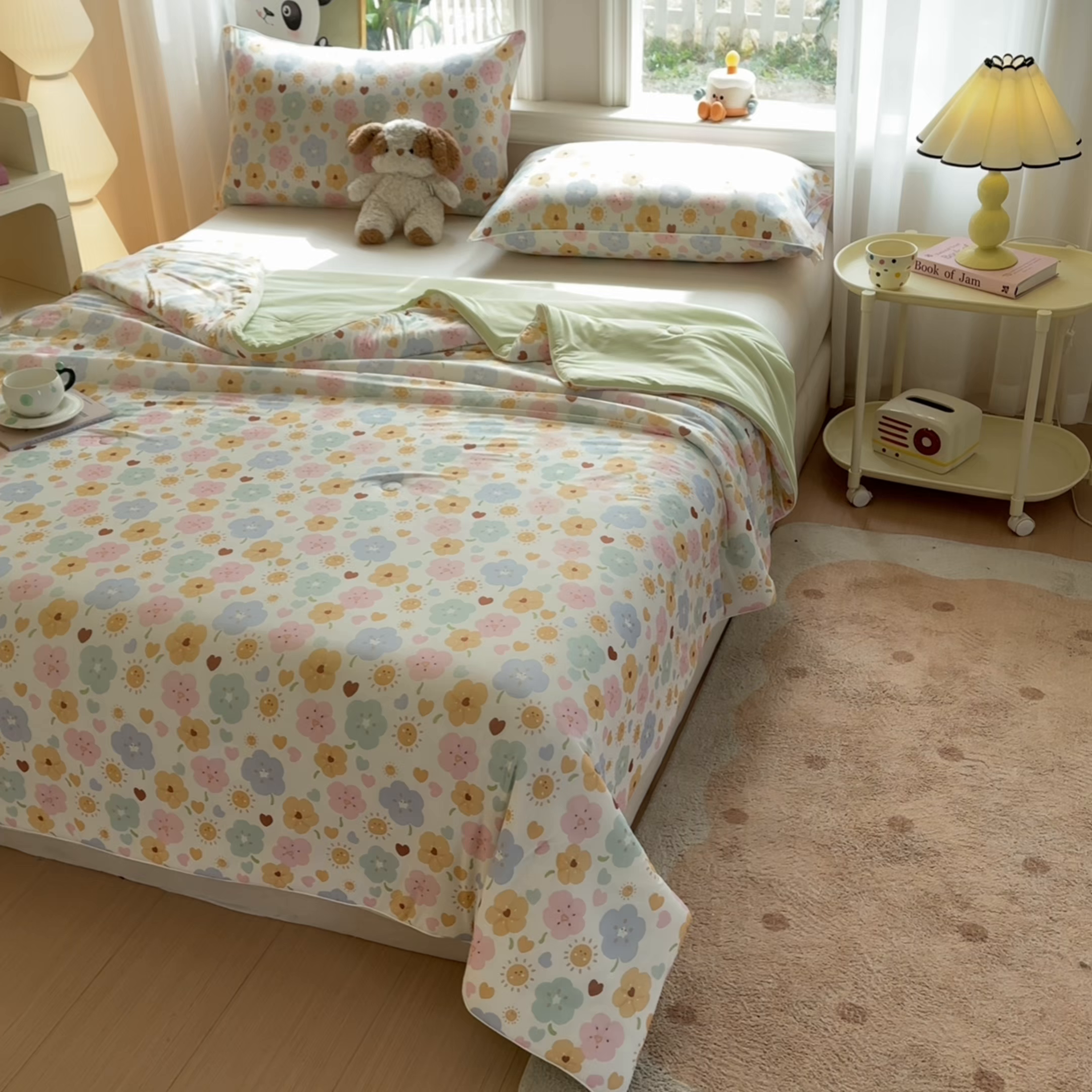 91家纺网 家纺一手货源 找家纺 （总）斯尔顿 2026新款印花凉感冰丝夏被空调被