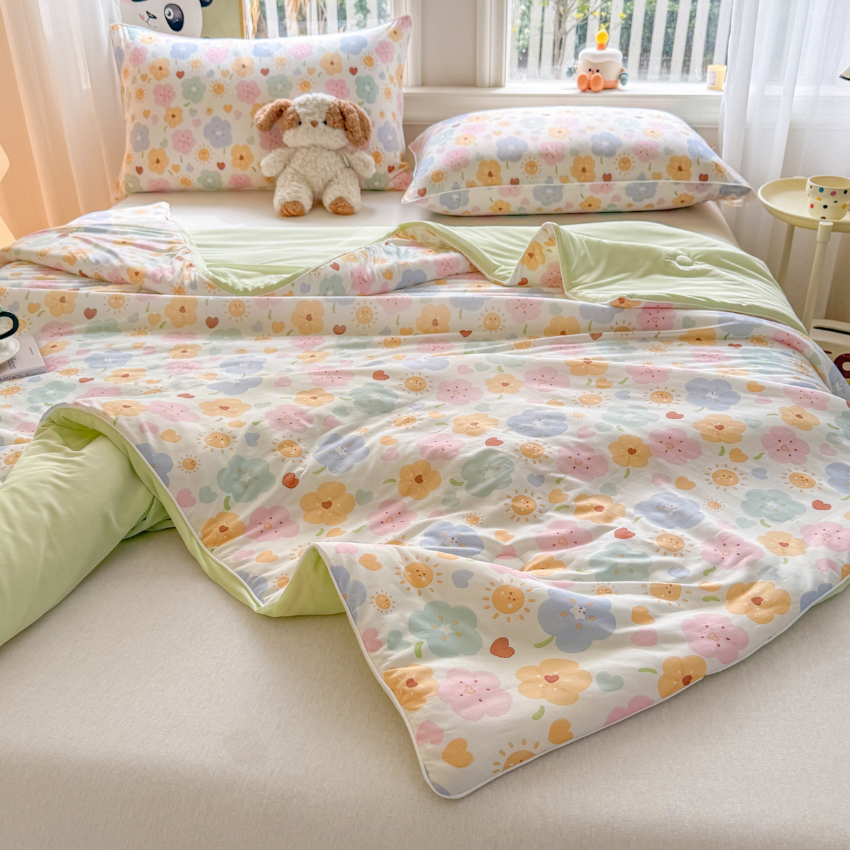 91家纺网 家纺一手货源 找家纺 （总）斯尔顿 2026新款印花凉感冰丝夏被空调被