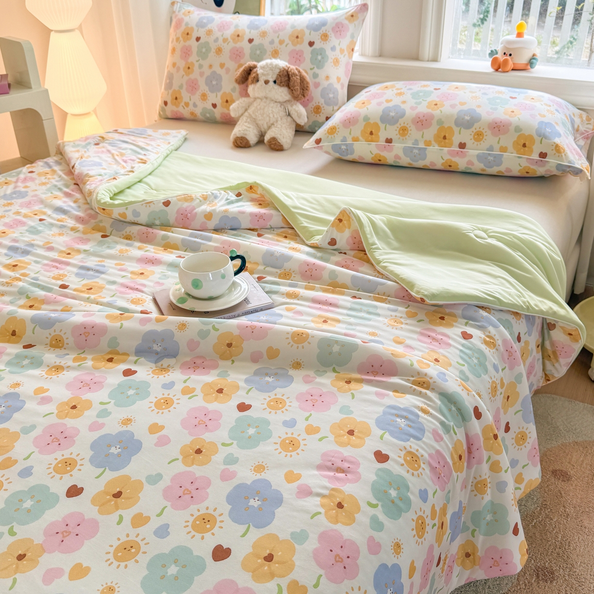 91家纺网 家纺一手货源 找家纺 （总）斯尔顿 2026新款印花凉感冰丝夏被空调被