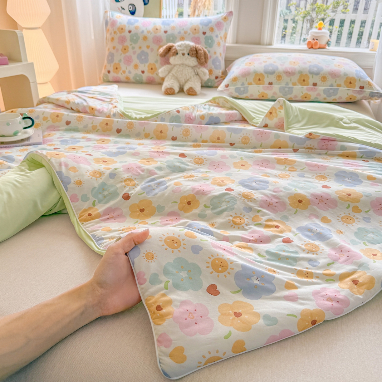 91家纺网 家纺一手货源 找家纺 （总）斯尔顿 2026新款印花凉感冰丝夏被空调被