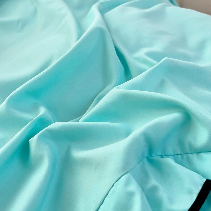 91家纺网 家纺一手货源 找家纺 畅畅家纺 2026新款春夏时尚柔软水洗棉床盖被套四件套 水绿