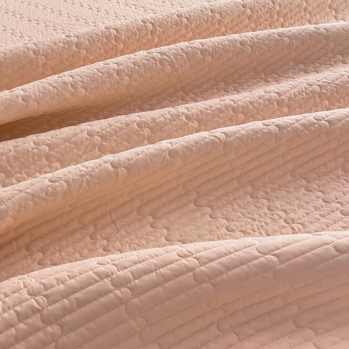 91家纺网 家纺一手货源 找家纺 畅畅家纺 2026新款春夏时尚柔软水洗棉床盖被套四件套 藕粉