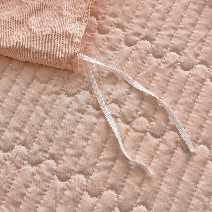 91家纺网 家纺一手货源 找家纺 畅畅家纺 2026新款春夏时尚柔软水洗棉床盖被套四件套 藕粉