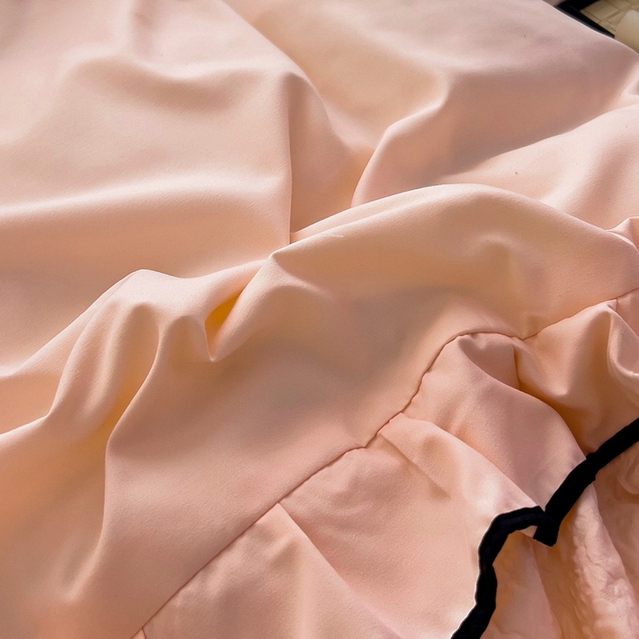 91家纺网 家纺一手货源 找家纺 畅畅家纺 2026新款春夏时尚柔软水洗棉床盖被套四件套 藕粉