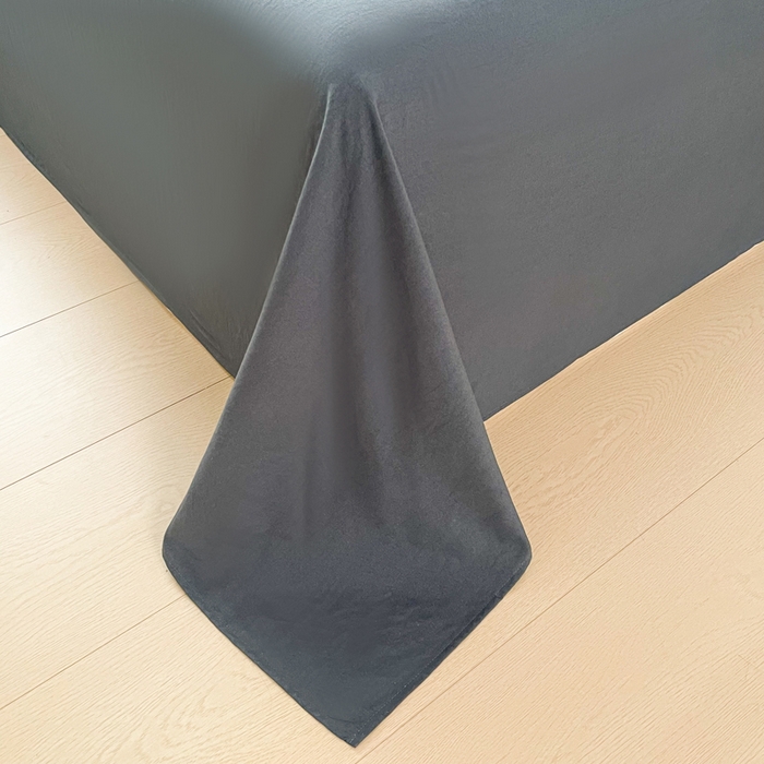 91家纺网 家纺一手货源 找家纺 牛魔王家居 2026新款糯糯棉床单枕套纯色床单 碳灰