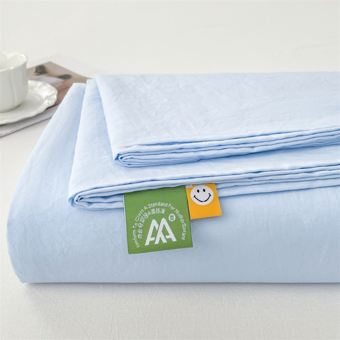 牛魔王家居 2026新款糯糯棉床单枕套纯色床单 天蓝