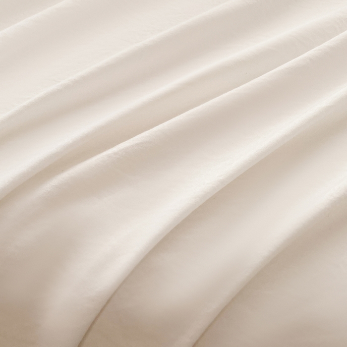 91家纺网 家纺一手货源 找家纺 牛魔王家居 2026新款糯糯棉床单枕套纯色床单 珍珠白