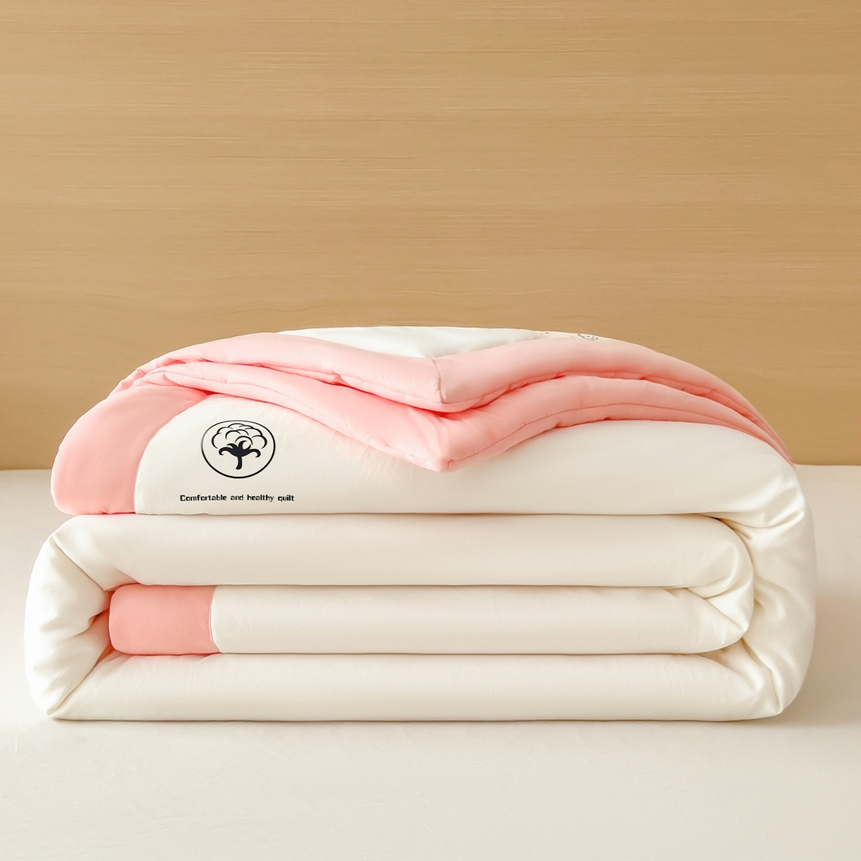 好尚居 2026新款纯色烫画夏被夏凉被空调被-棉记 棉记-白粉