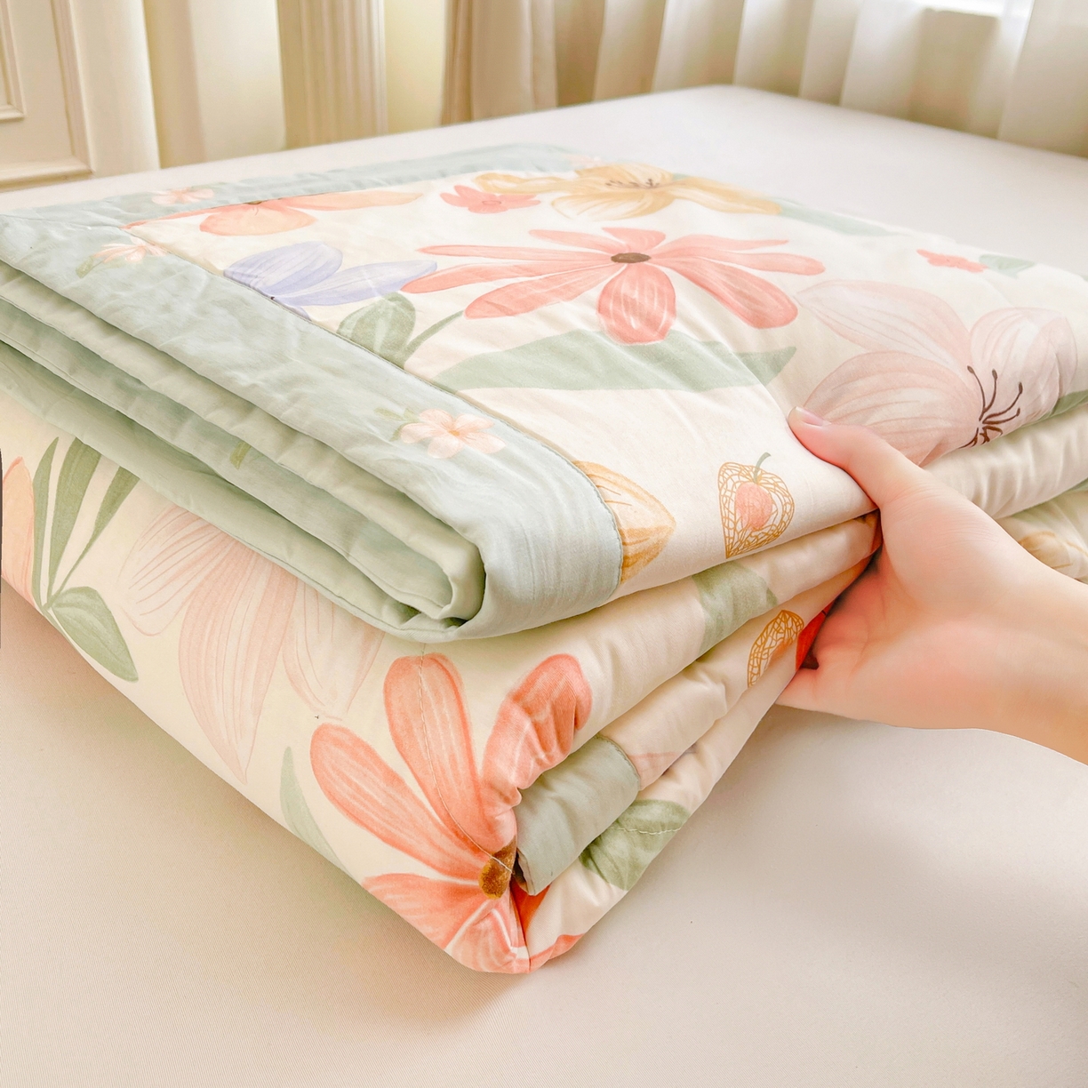 91家纺网 家纺一手货源 找家纺 （总）格子铺 2026新款全棉纯棉印花棉花夏被夏凉被空调被