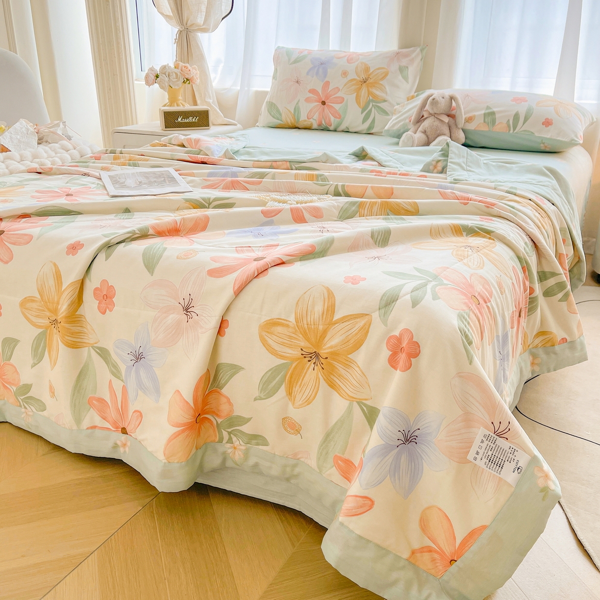 91家纺网 家纺一手货源 找家纺 （总）格子铺 2026新款全棉纯棉印花棉花夏被夏凉被空调被