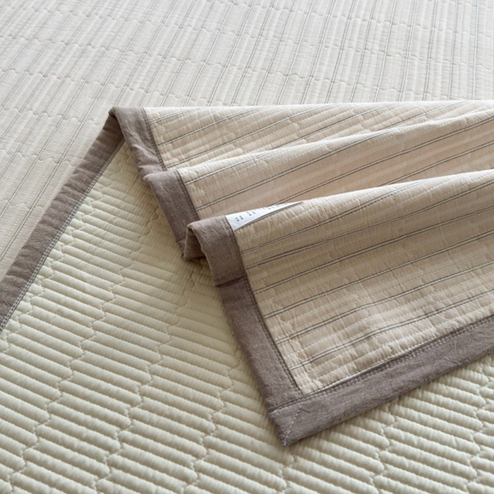 91家纺网 家纺一手货源 找家纺 梦精灵家纺 2026新款全棉纯棉色织水洗棉四件套绗缝夹棉床盖防滑床单四季通用米单人学生宿舍 维多利亚-米