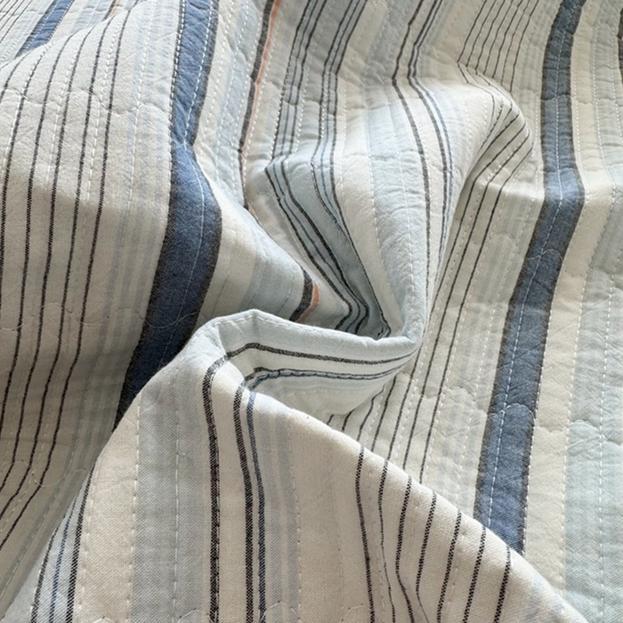 91家纺网 家纺一手货源 找家纺 梦精灵家纺 2026新款全棉纯棉色织水洗棉四件套绗缝夹棉床盖防滑床单四季通用米单人学生宿舍 西蒙-蓝