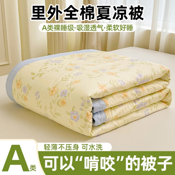 91家纺网 家纺一手货源 找家纺 （总）格子铺 2026新款全棉纯棉印花棉花夏被夏凉被空调被