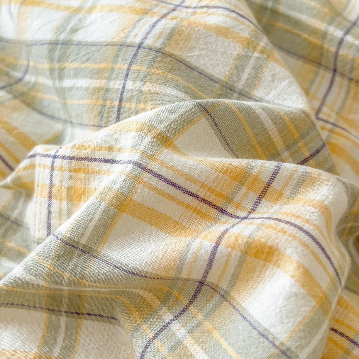 91家纺网 家纺一手货源 找家纺 好尚居 2026新款亲肤水洗棉格子夏被夏凉被空调被 翠绿格