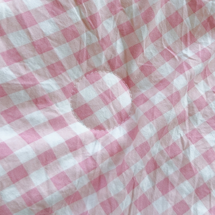 91家纺网 家纺一手货源 找家纺 桔禾家纺 2026新款水洗云朵棉无印风格子大豆夏被夏凉被空调被直播爆款 粉小格