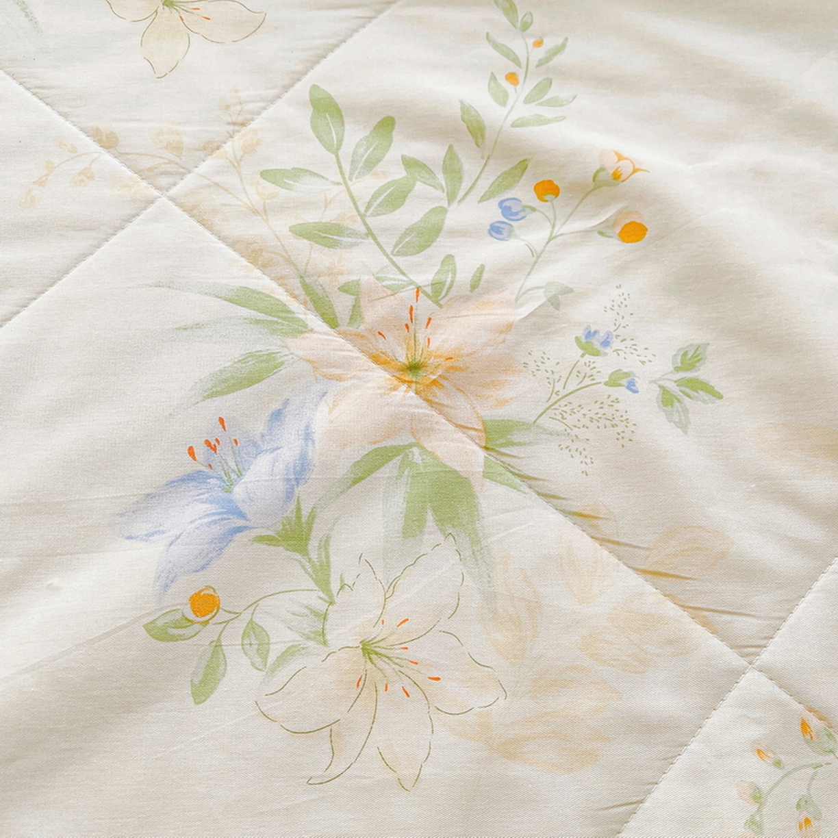 91家纺网 家纺一手货源 找家纺 格子铺 2026新款全棉纯棉印花棉花夏被夏凉被空调被 格拉花园