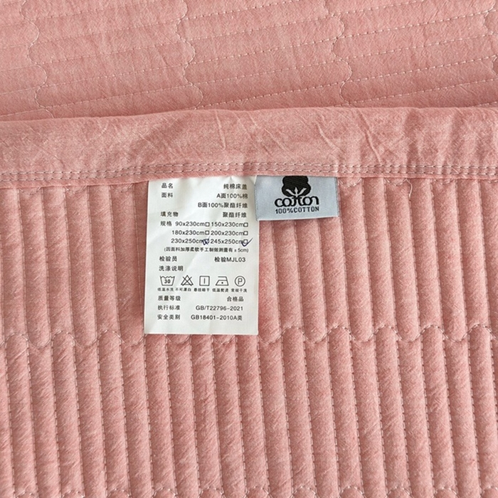 91家纺网 家纺一手货源 找家纺 梦精灵家纺 2026新款全棉纯棉色织水洗棉四件套绗缝夹棉床盖防滑床单四季通用米单人学生宿舍 桔红